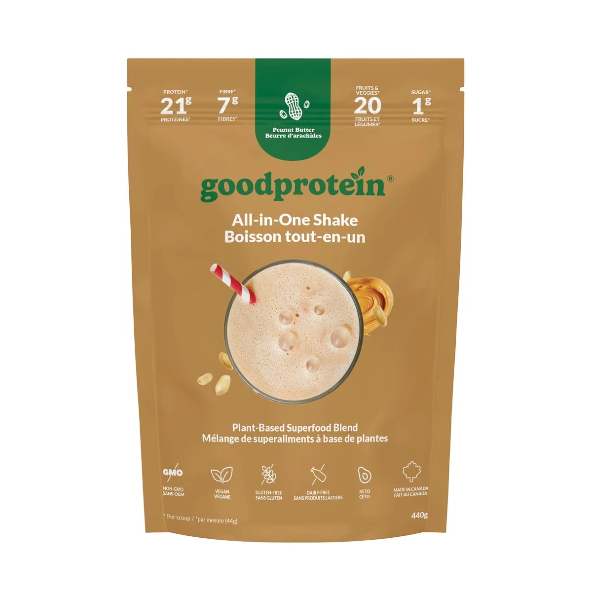 Bebida Proteica Todo en Uno Mantequilla de Maní Good Protein