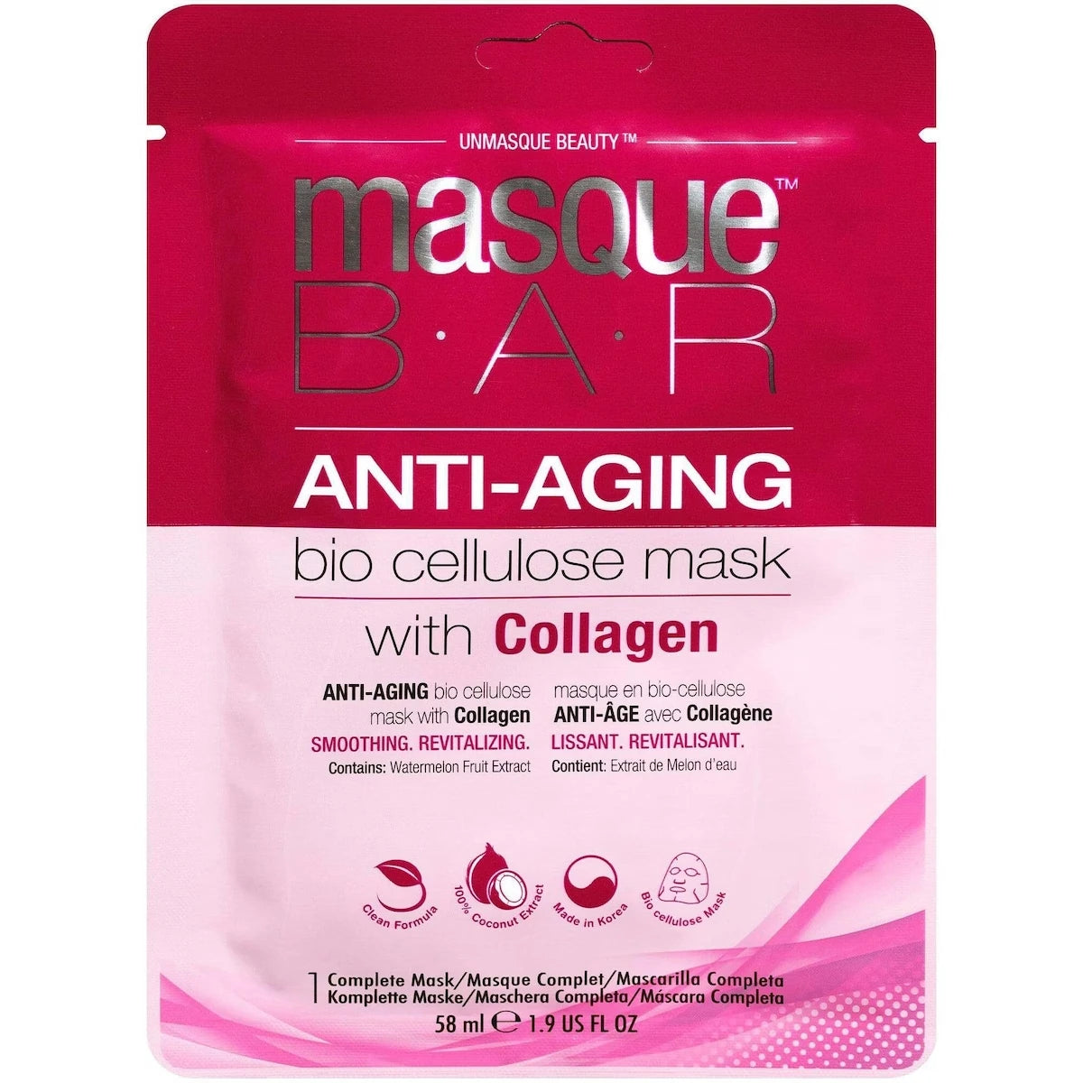 Mascarilla Facial Antiedad Bio Cellulose Masque Bar