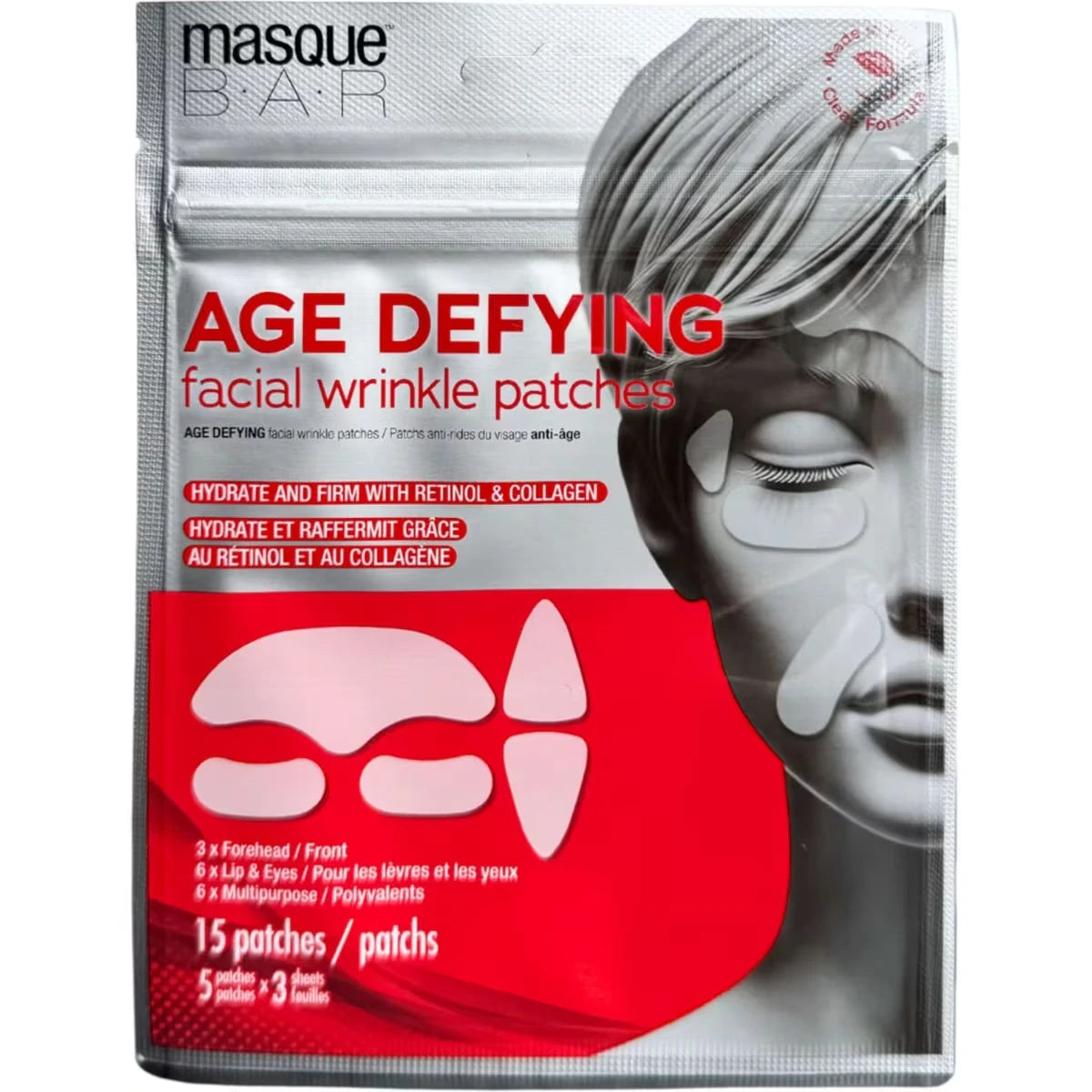 Tratamiento Facial Age Defying Arrugas Patches Masque Bar
