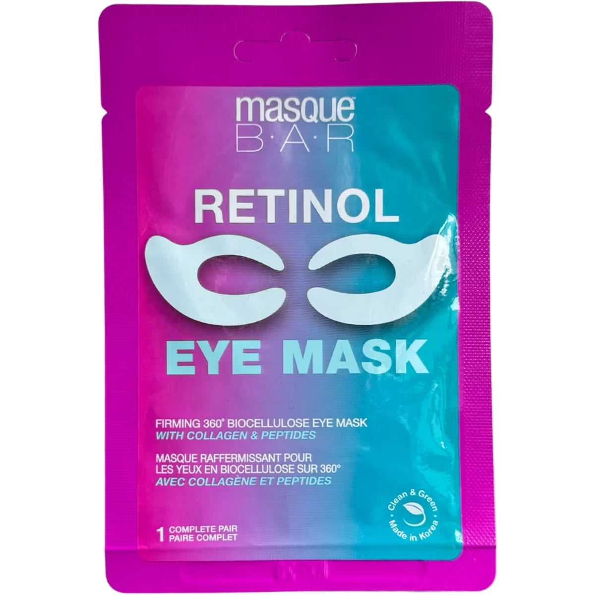 Contorno de Ojos Retinol Bio Cellulose Eye Mascarilla Masque Bar