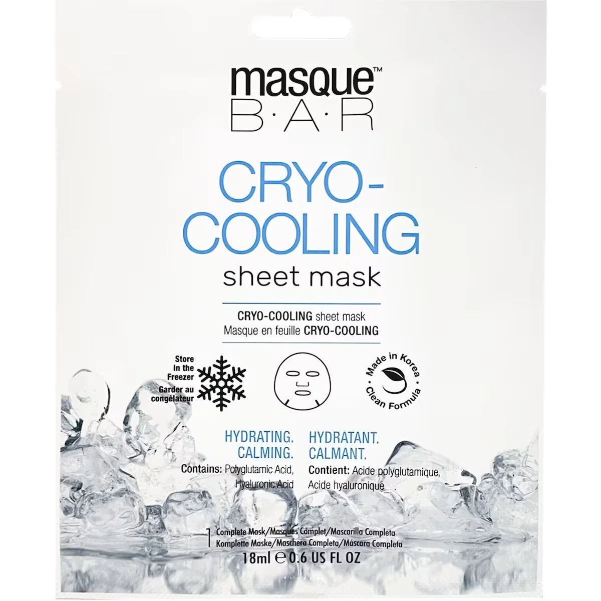 Mascarilla Facial en Lámina Efecto Frío Masque Bar