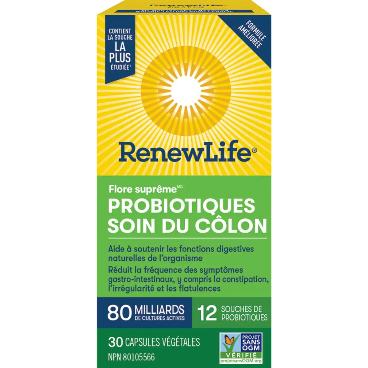 Probiótico Flora Suprema Cuidado del Colon Renew Life