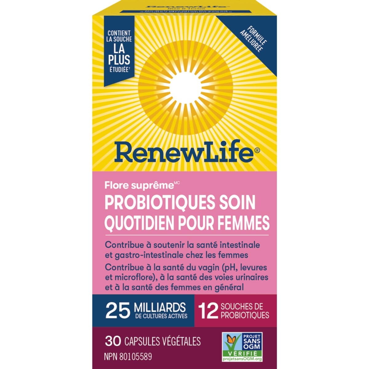 Probiótico Flora Suprema Cuidado Diario para Mujer Renew Life