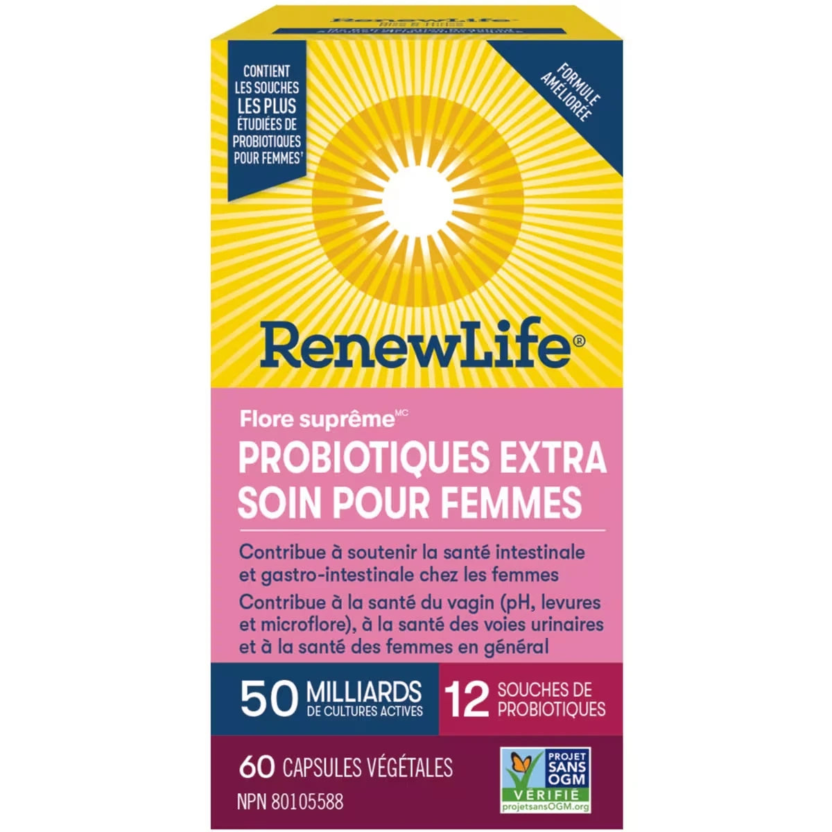 Probiótico para Mujer Flora Suprema 60 Cápsulas Renew Life