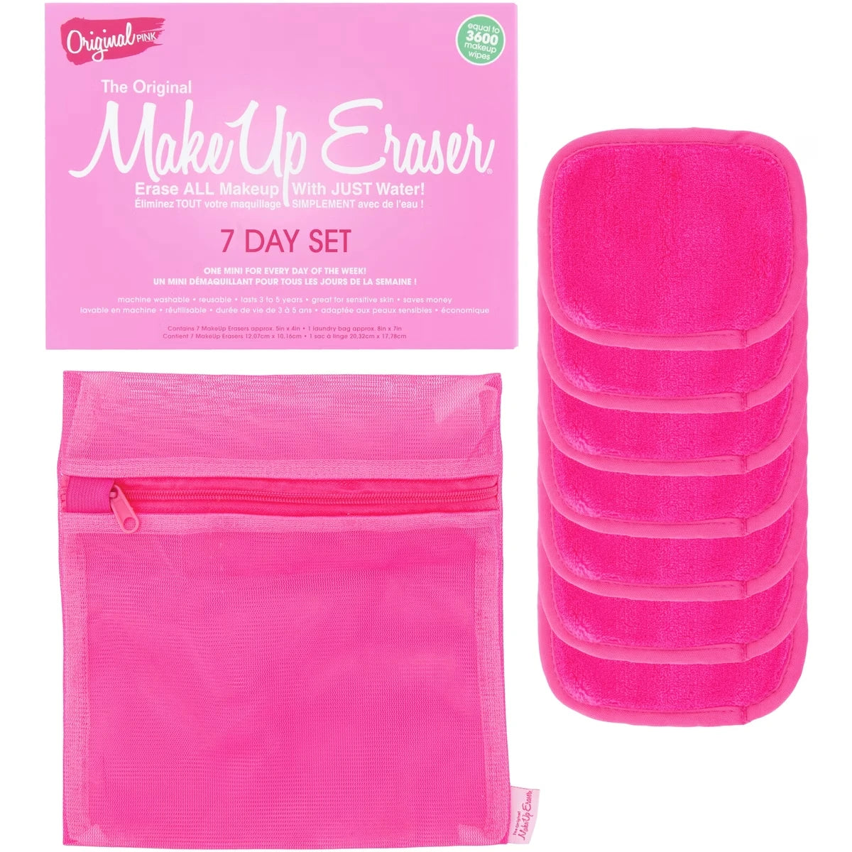 Set 7 Días Rosado MakeUp Eraser