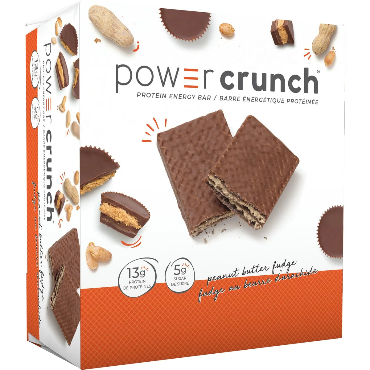 Barras de Proteína Mantequilla de Maní 12 Unidades Power Crunch