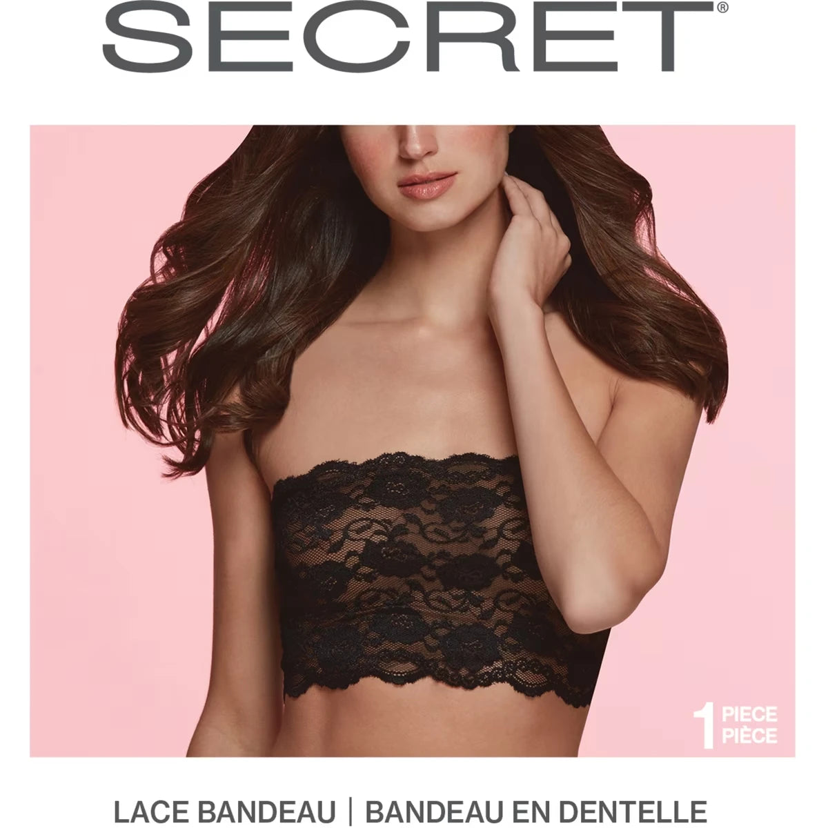 Sostén Bandeau de Encaje con Broches Talla S/M Secret