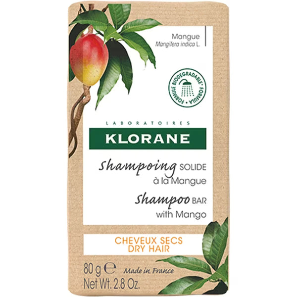 Shampoo en Barra de Mango para Cabello Seco Klorane