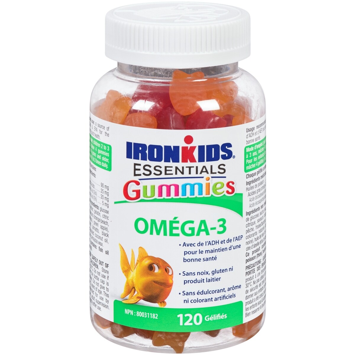 Suplementos en Gomitas de Omega-3 para Niños Iron Kids