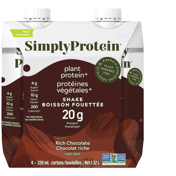 Bebida Proteica Chocolate Pack 4 x 330 ml Simply Protein