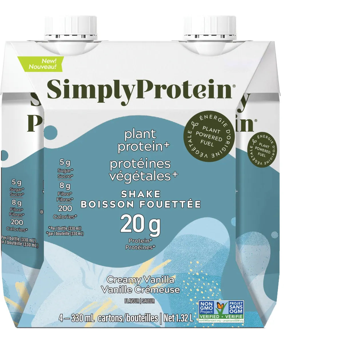 Bebida Proteica Vainilla Pack 4 x 330 ml Simply Protein