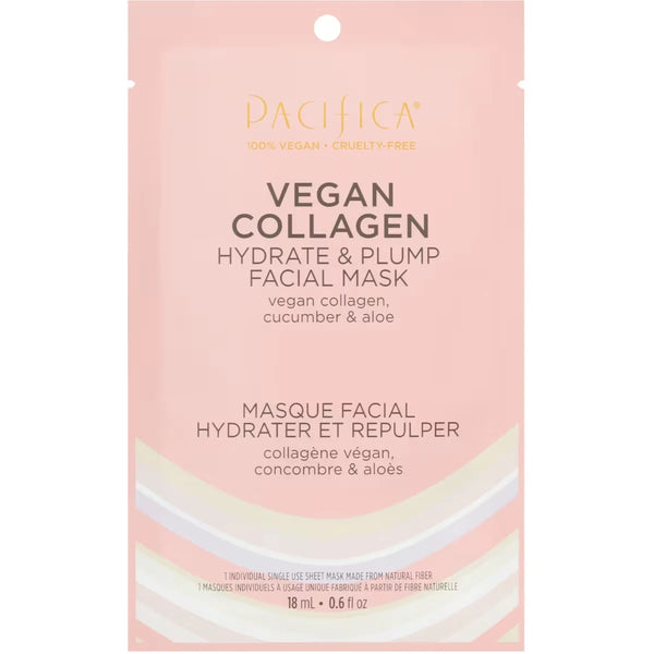 Mascarilla Facial de Colágeno Vegano Hidrata y Rellena Pacifica Beauty