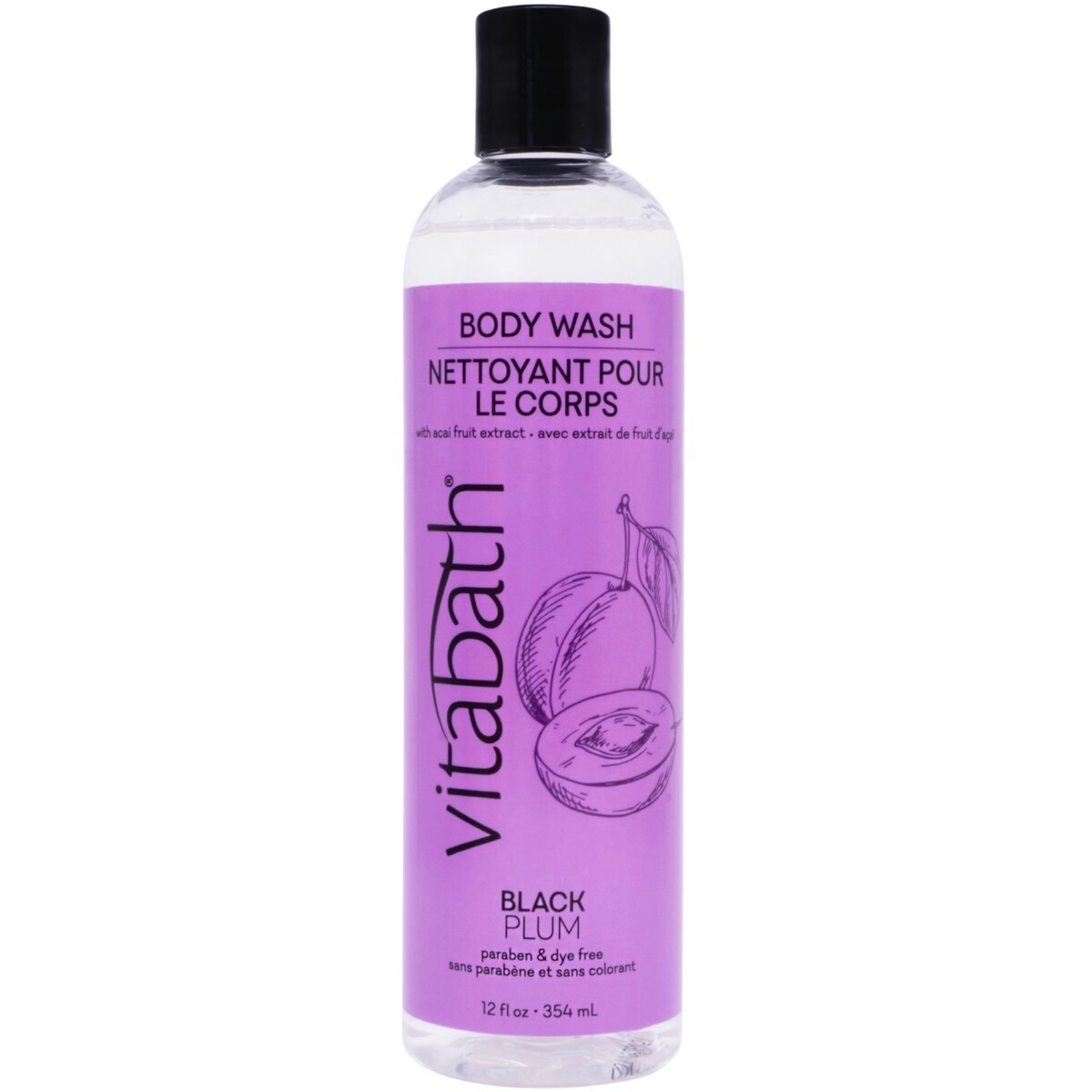 Gel de Ducha Black Plum Limpiador para el Cuerpo Vitabath