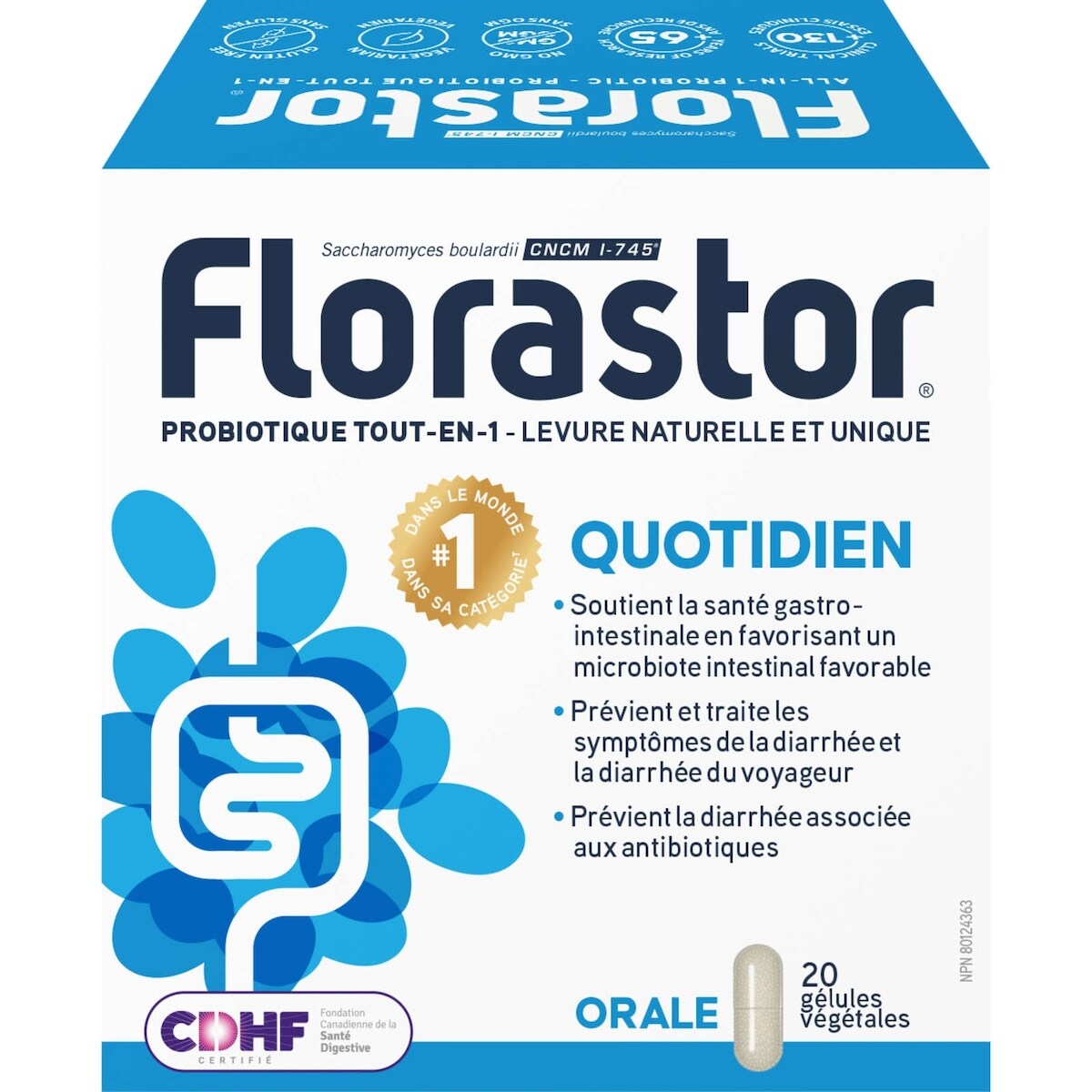 Probiótico de Uso Diario 20 Cápsulas Florastor