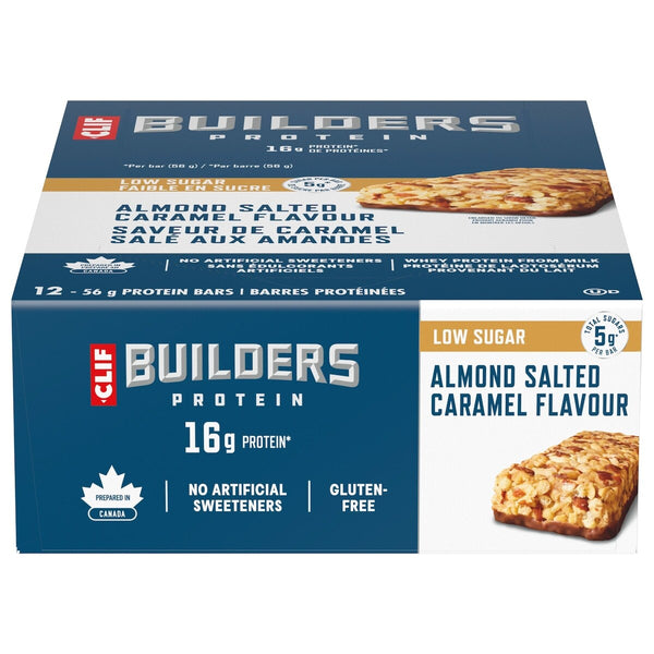 Barras de Proteína Builders Caramelo Salado y Almendra 12x56 g Clif