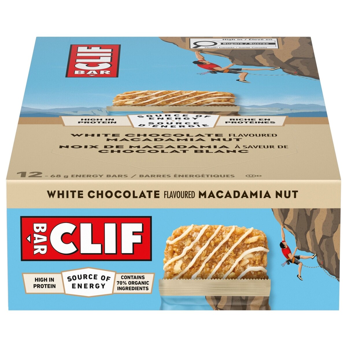 Barra Energética Chocolate Blanco y Macadamia 68 g Clif