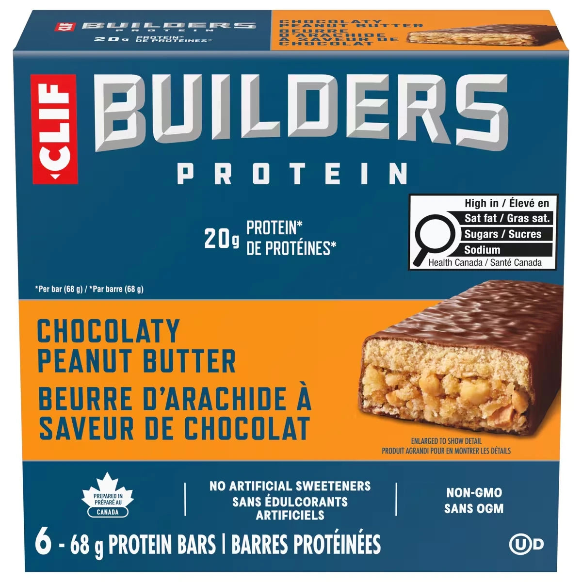Barra de Proteína Builder's Chocolate y Mantequilla de Maní 68 g Clif