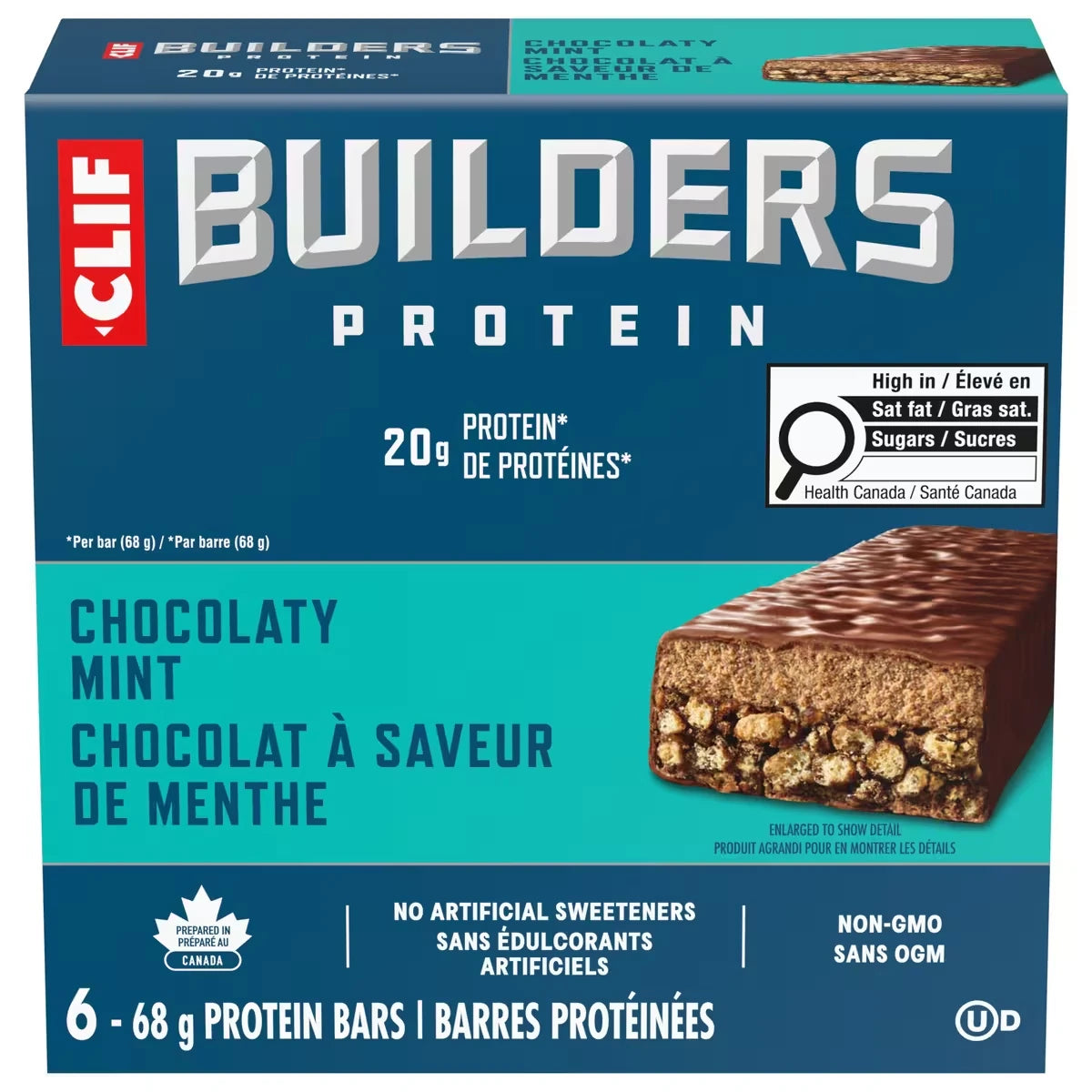 Barra de Proteína Builder's Chocolate y Menta 68 g Clif