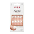 Uñas Postizas Salon Acrylic Francesas Medianas 28 un Kiss