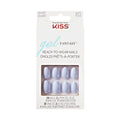 Uñas Postizas Gel Fantasy Day 1 Blue Almendra Cortas 28 un. Kiss