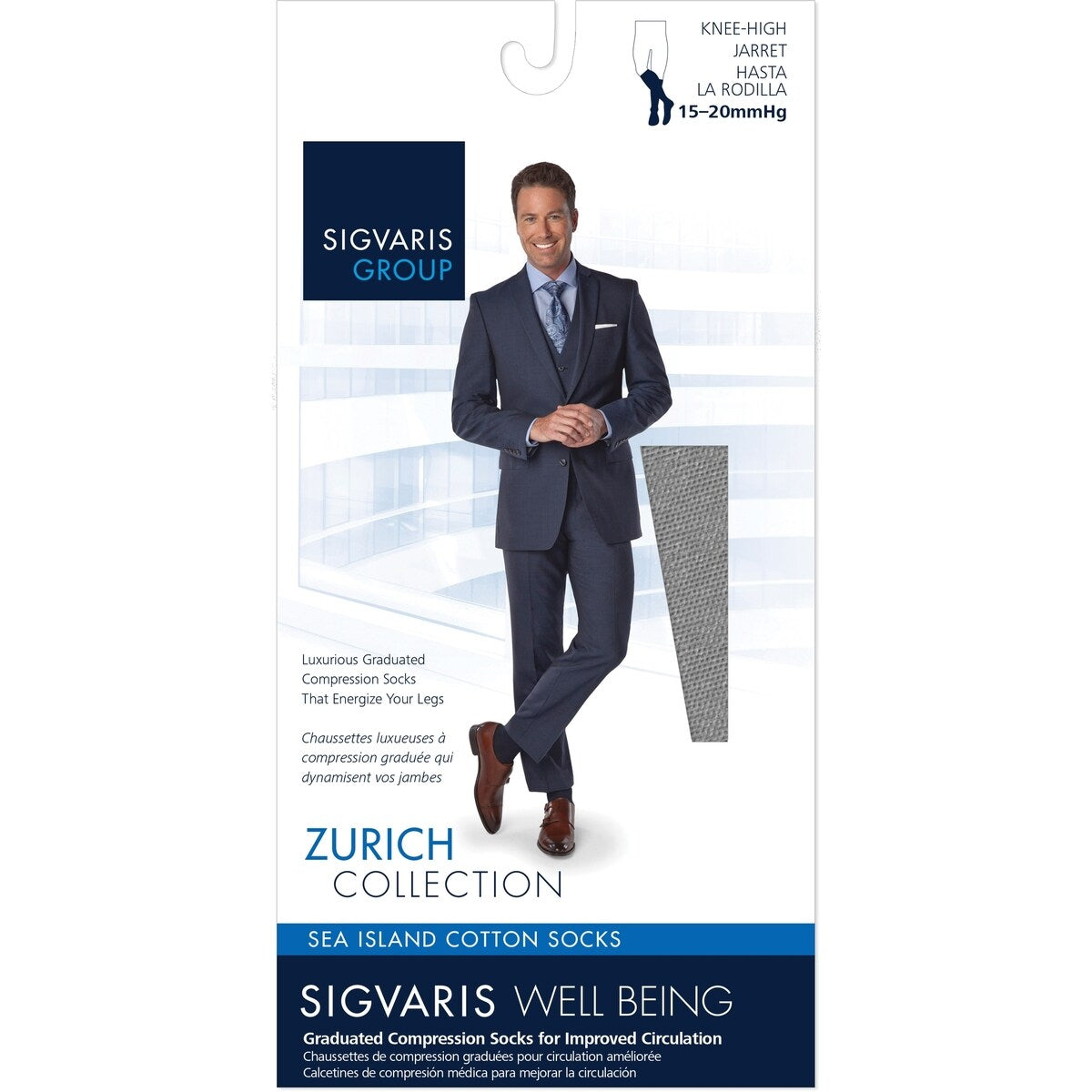 Calcetines de Compresión Sea Island Hombre Negro Talla C Sigvaris