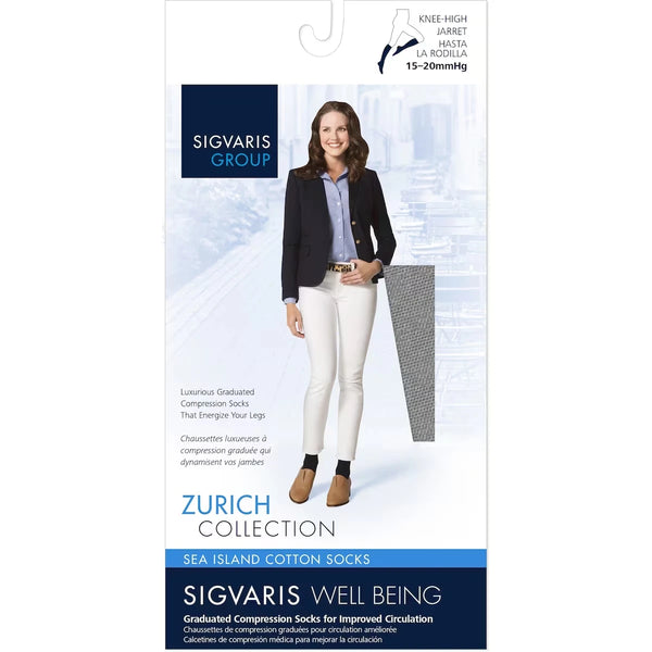 Medias de Compresión Sea Island Mujer Negro Talla A Sigvaris
