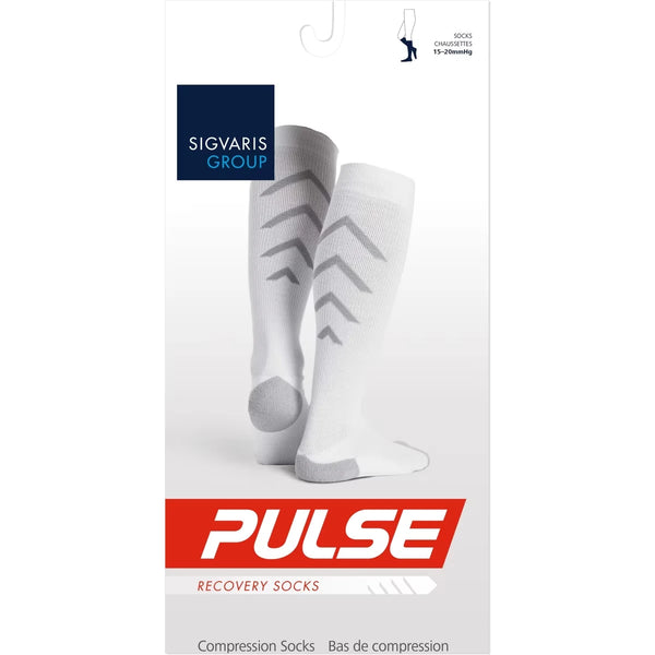 Media de Compresión PULSE Unisex Blanca Talla Grande Sigvaris