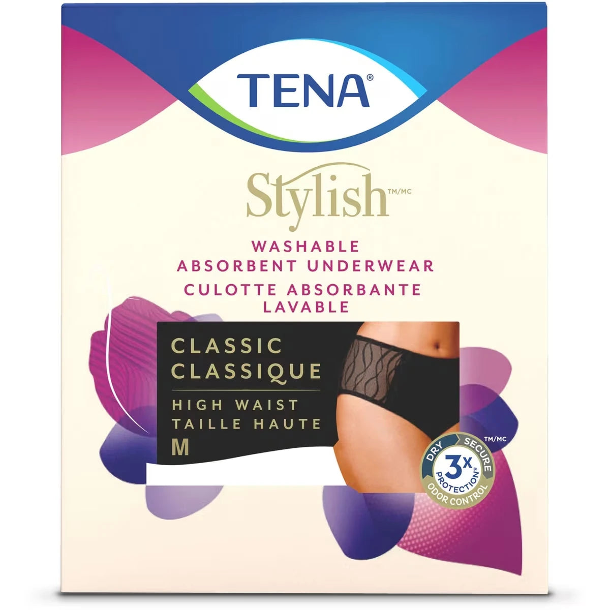 Ropa Interior Absorbente Lavable Classic Negro M Tena