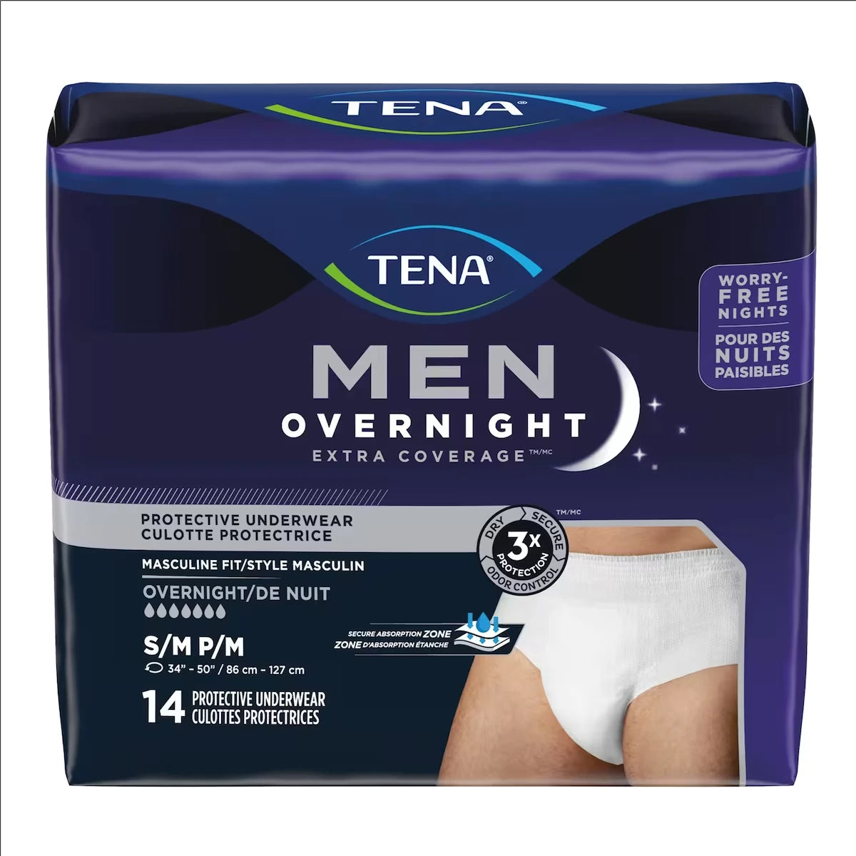 Ropa Interior Absorbente Nocturna para Hombre Tena