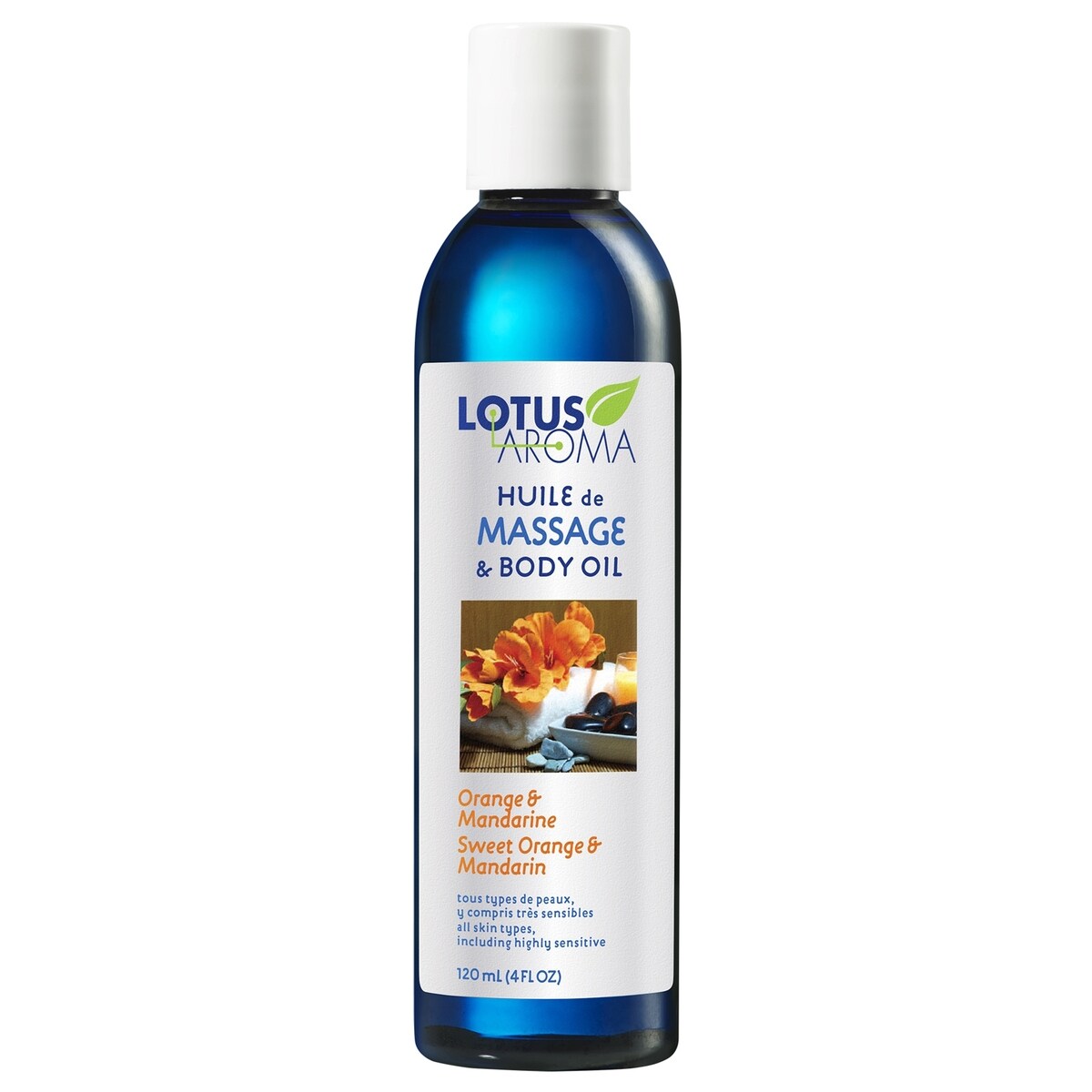 Aceite Corporal de Masaje Naranja y Mandarina Lotus Aroma