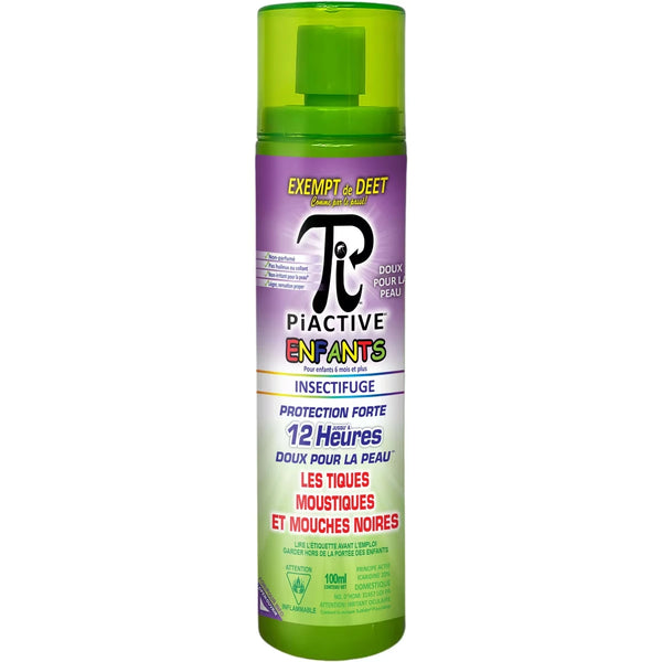Niños 12hr! sin Deet Tamaño Viaje 100 ml PiACTIVE