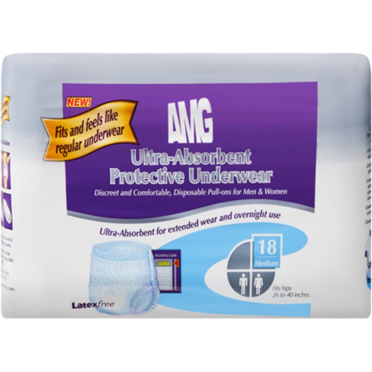 Ropa Interior Absorbente para Incontinencia Mediana Amg