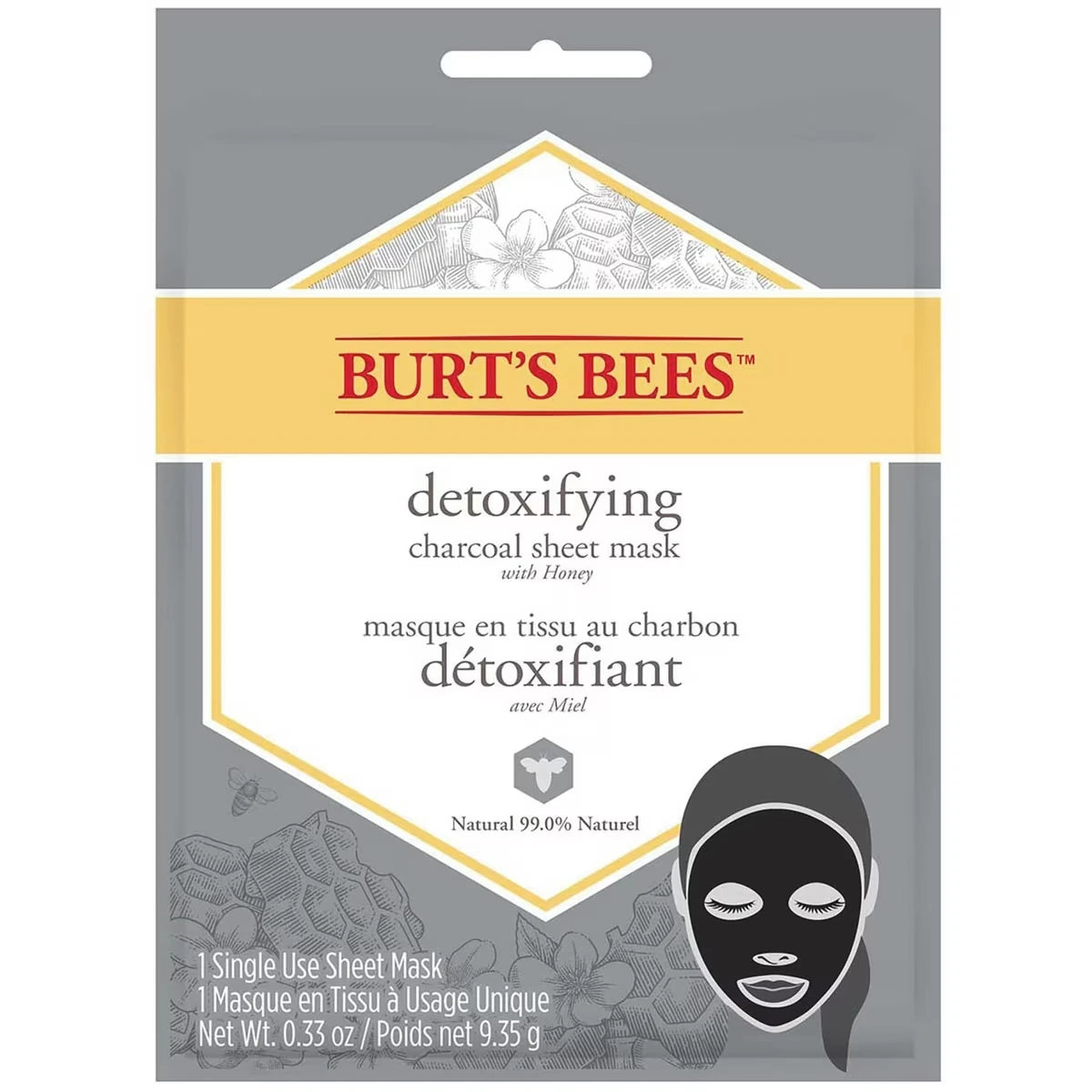 Mascarilla Facial en Tela de Carbón Activado Burt's Bees