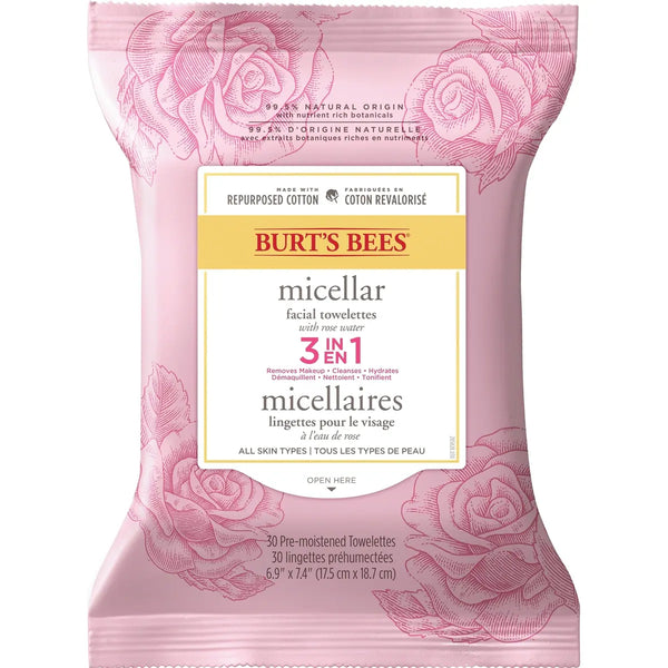 Toallitas Limpiadoras Micelares con Agua de Rosas Burt's Bees