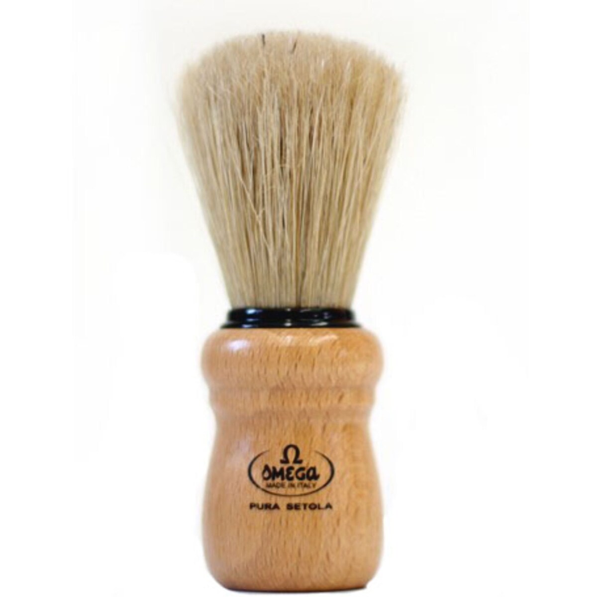 Brocha de Afeitar con Mango de Madera de Haya Omega