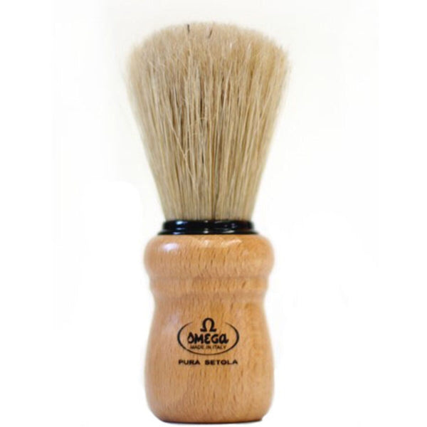 Brocha de Afeitar con Mango de Madera de Haya Omega