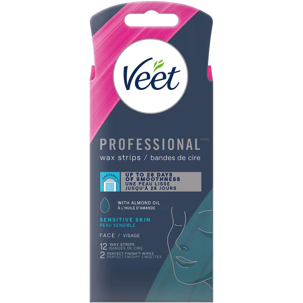 Bandas de Cera Depilatoria Profesional para Rostro Veet