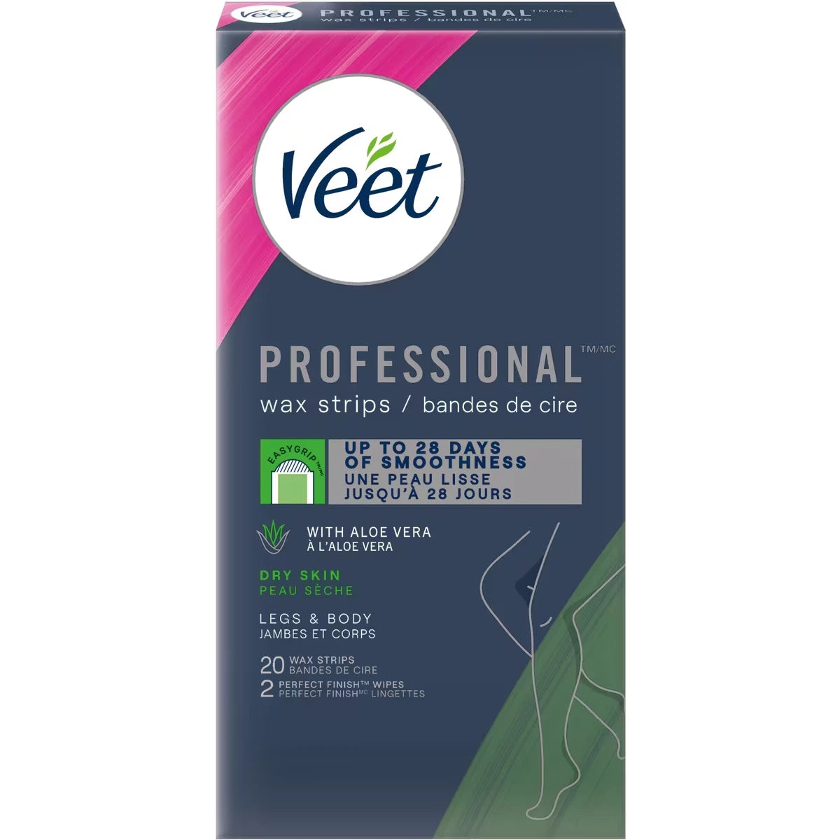 Bandas de Cera Professional para Piernas y Cuerpo Veet