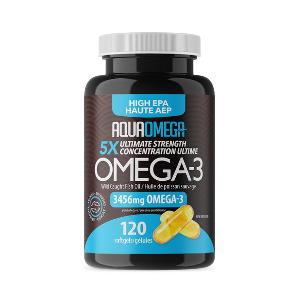 Omega 3 5X Ultra 120 Cápsulas Blandas AquaOmega