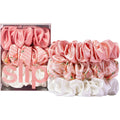 Scrunchies Anchos de Seda Pura Color Pétalo Slip