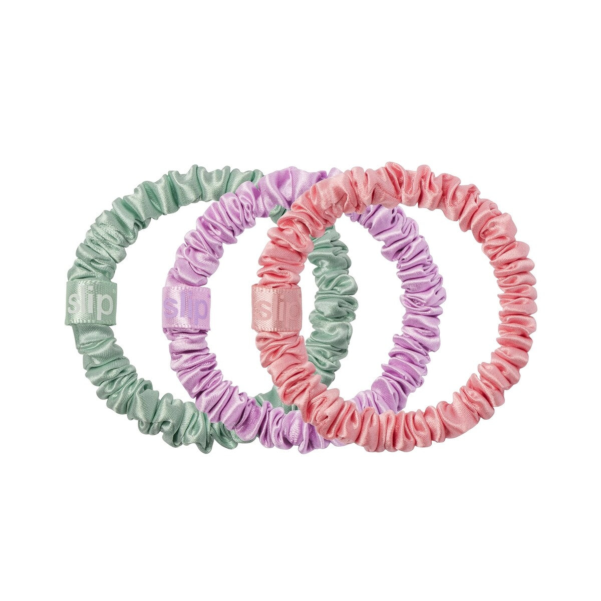 Coleteros de Seda Pura Delgados Rosa Lila 3 un Slip