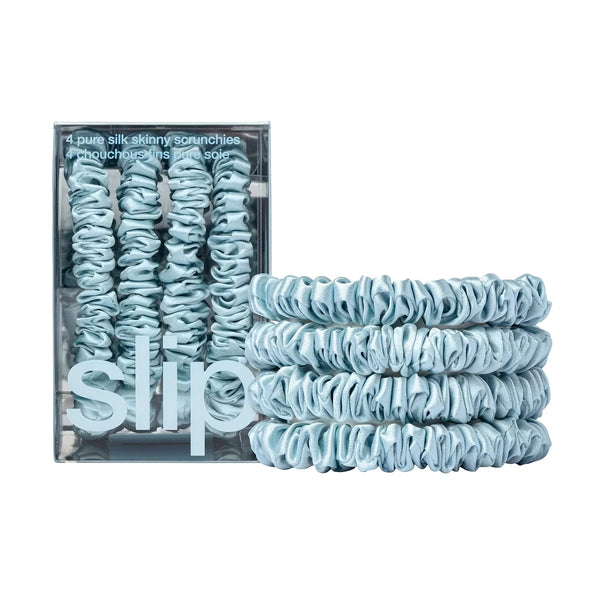 Coleteros Finos de Pura Seda Azul Cielo Slip