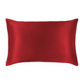 Funda de Almohada de Seda Pura Queen Escarlata Slip
