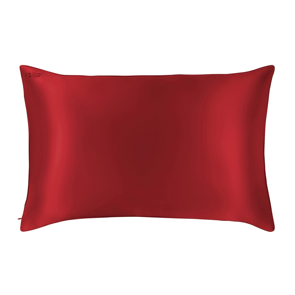 Funda de Almohada de Seda Pura Queen Escarlata Slip