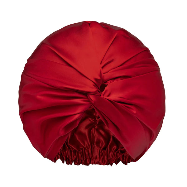 Turbante de Seda Pura Escarlata Slip