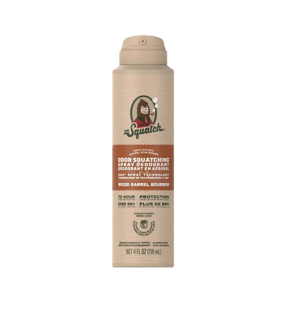 Desodorante en Spray Wood Barrel Bourbon Dr. Squatch
