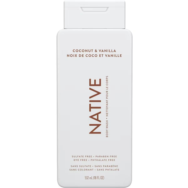 Gel de Ducha Limpiador para el Cuerpo Coco y Vainilla 510 g Native