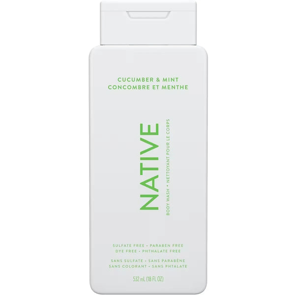 Gel de Ducha Limpiador para el Cuerpo Pepino y Menta 510 g Native