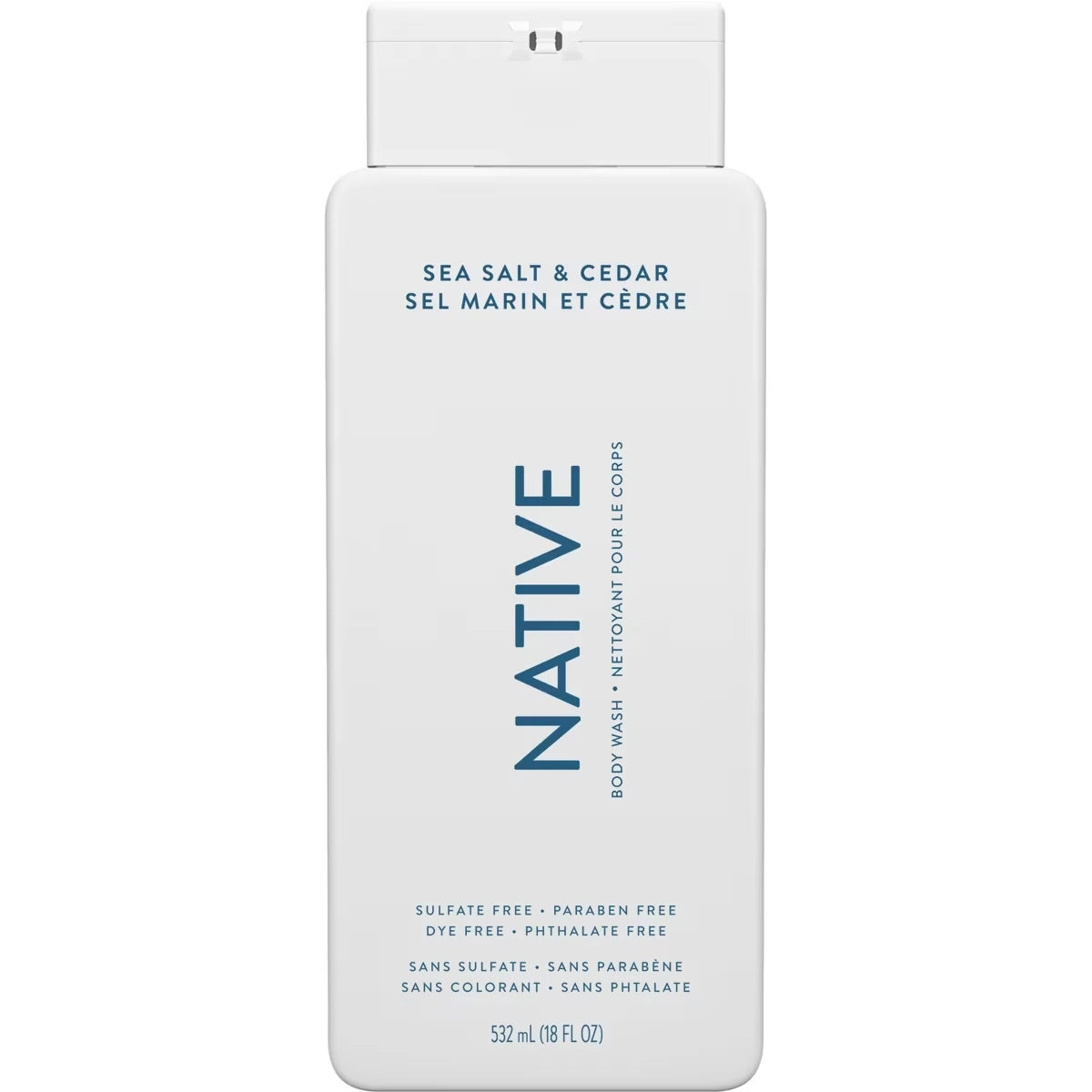 Gel de Ducha Limpiador para el Cuerpo Sal de Mar y Cedro Native