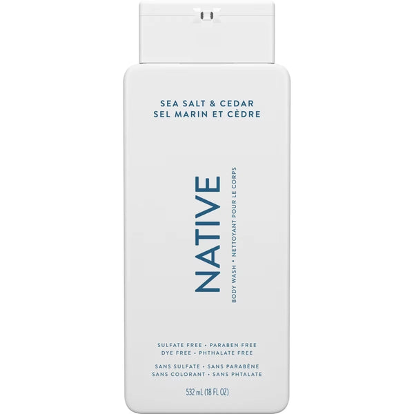 Gel de Ducha Limpiador para el Cuerpo Sal de Mar y Cedro Native